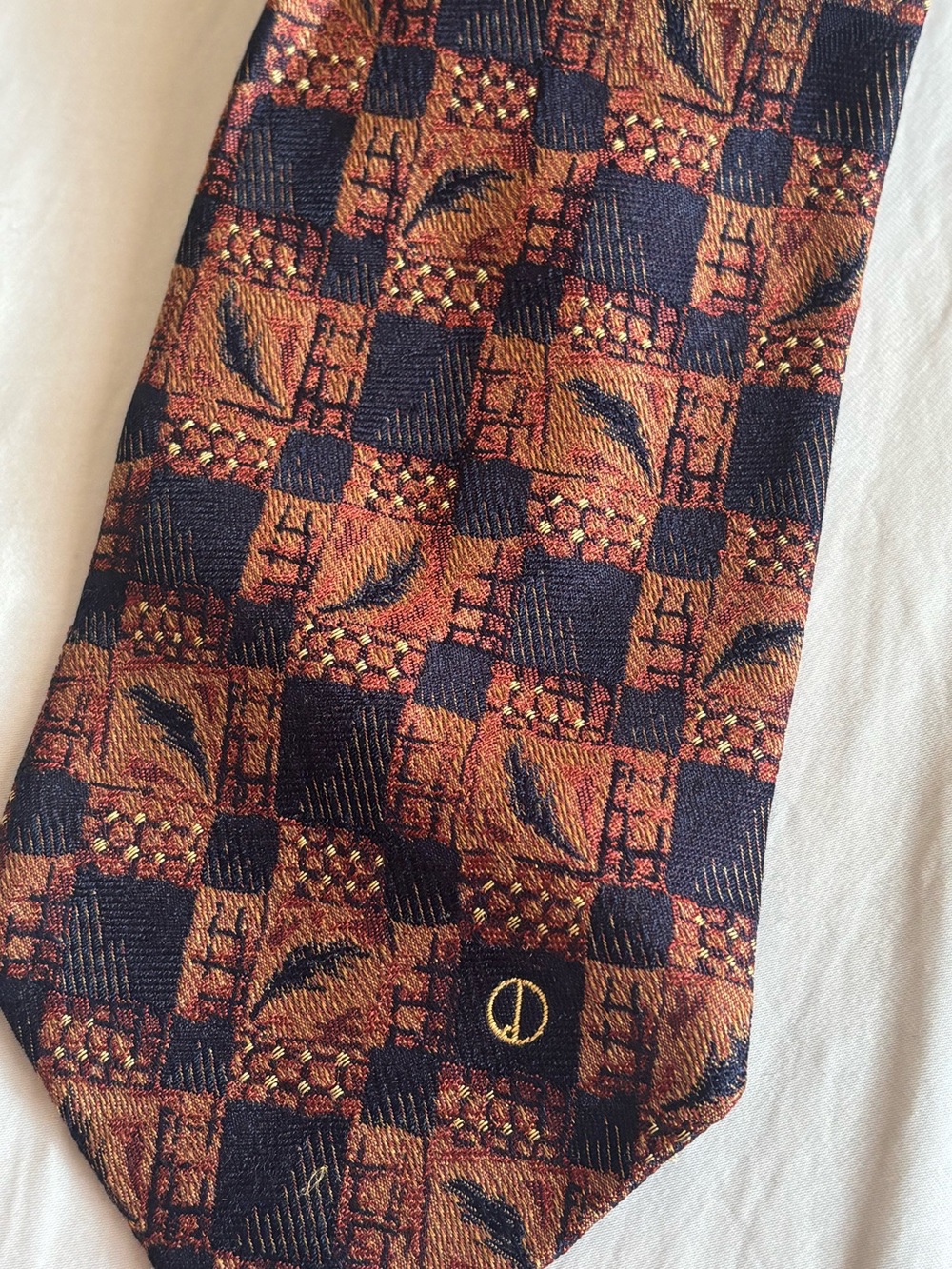 Vintage Dunhill Patterned Silk Tie